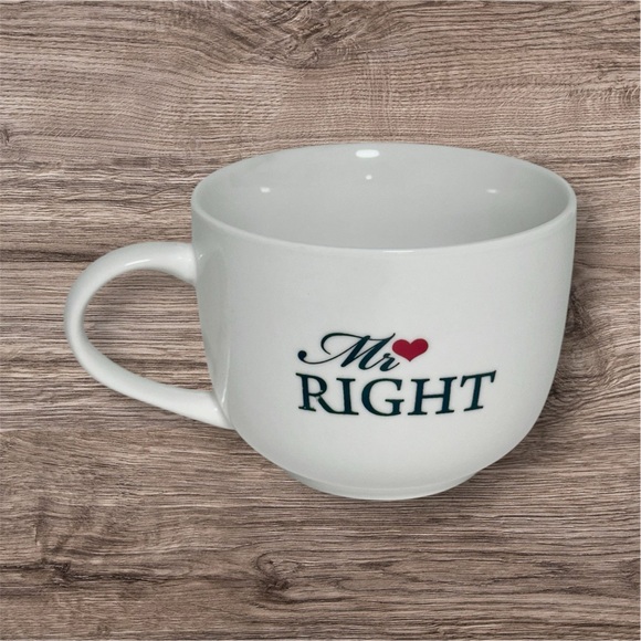 💕 MR. RIGHT Soup Mug 💕 - Picture 3 of 8